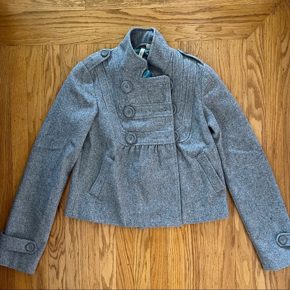Gray Short Peacoat